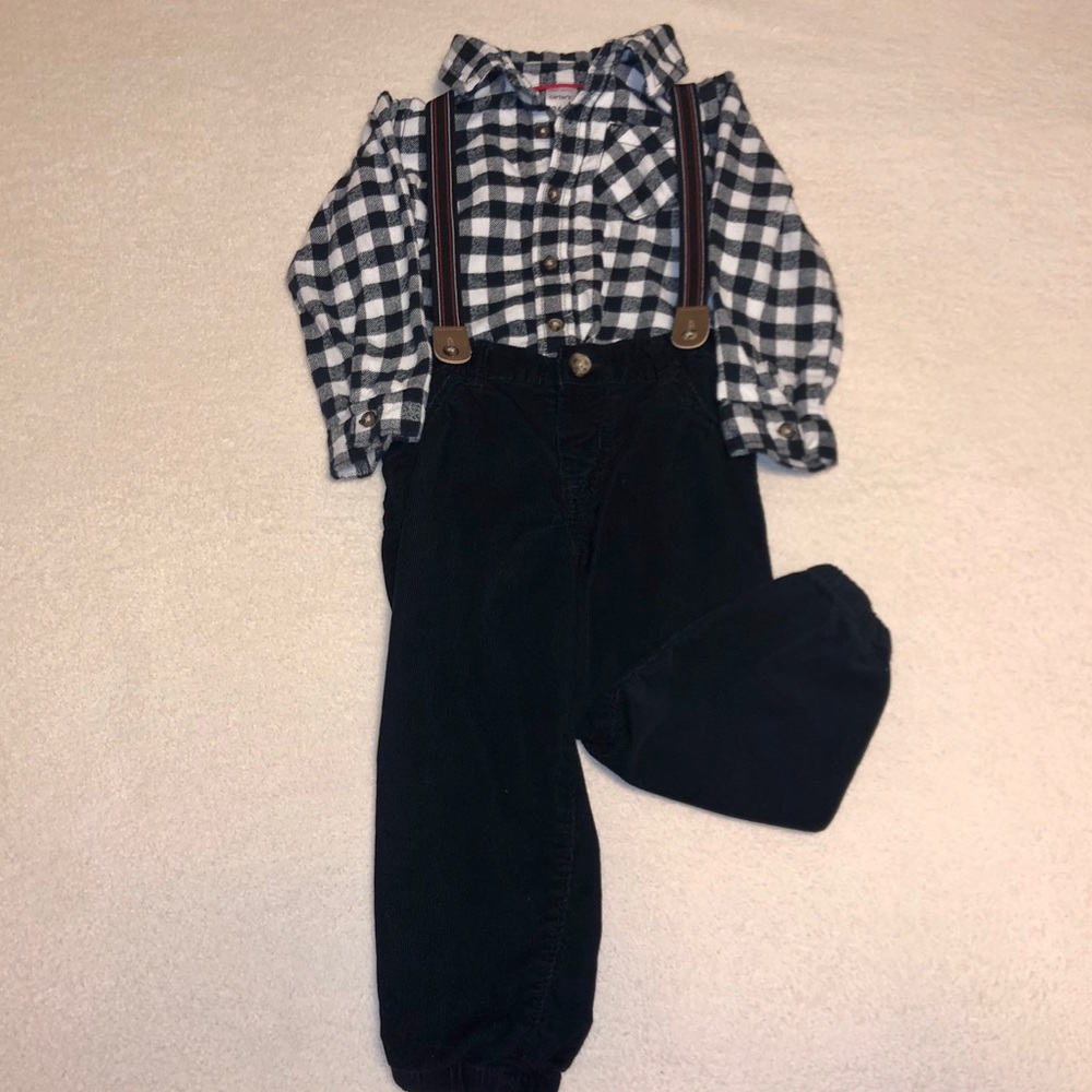 HP ❤️ Carter's 24 Months 3-Piece Checkered Set - Picture 4 of 5
